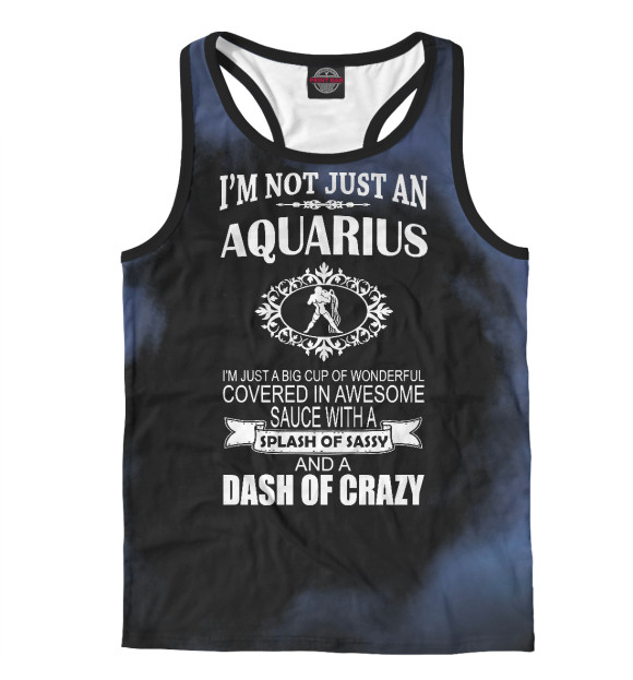 Мужская майка-борцовка с изображением Aquarius - Birthday Horosco цвета Белый