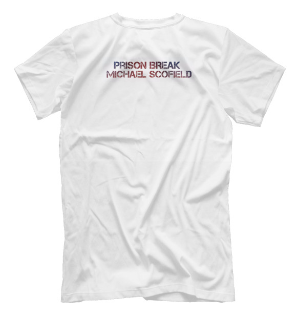 Мужская футболка с изображением Майкл Скофилд цвета Белый