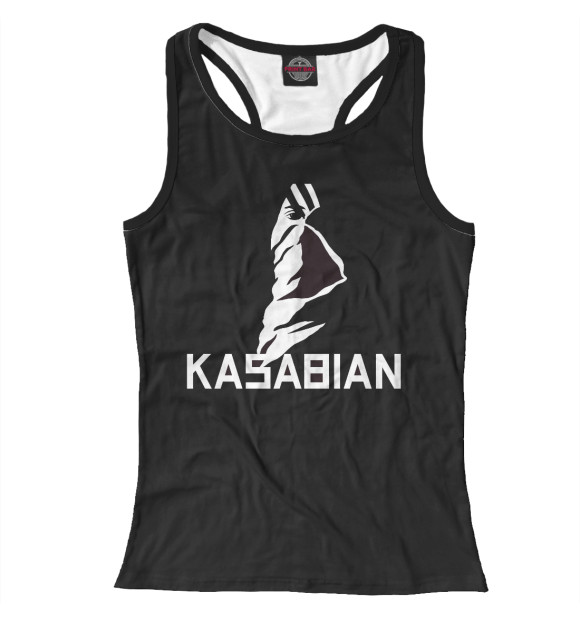 Женская майка-борцовка с изображением Kasabian цвета Белый