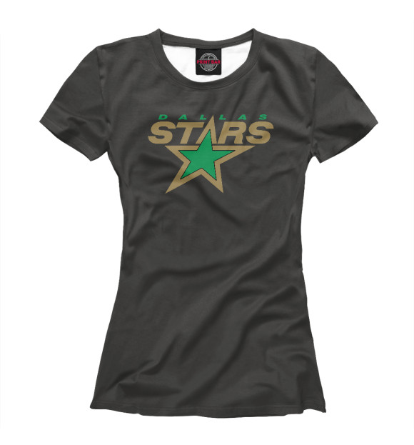 Женская футболка с изображением Dallas Stars цвета Белый