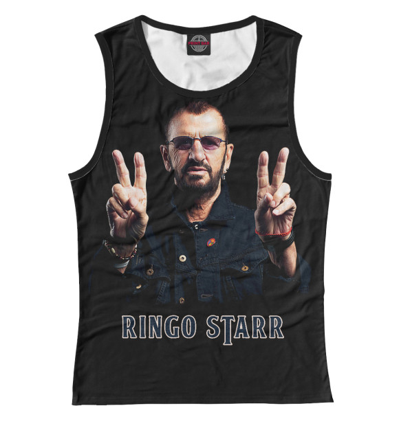Майка для девочки с изображением Ringo Starr цвета Белый