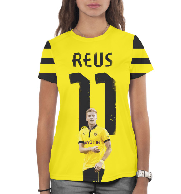 Женская футболка с изображением Марко Ройс цвета Белый