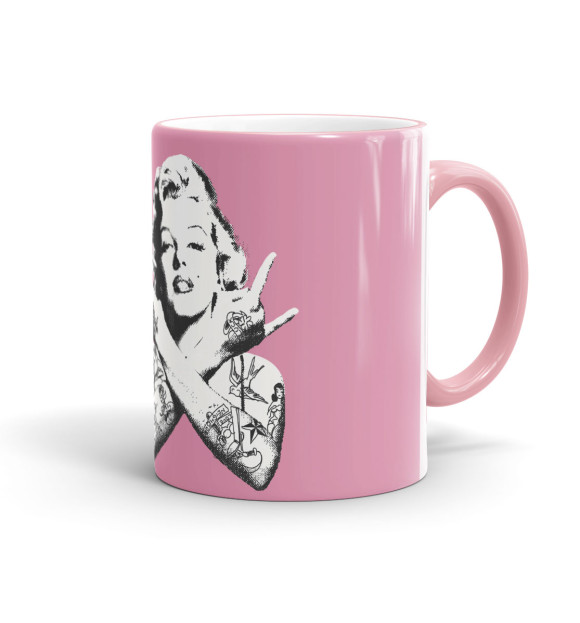 Кружка с изображением Мэрилин Монро цвета розовый