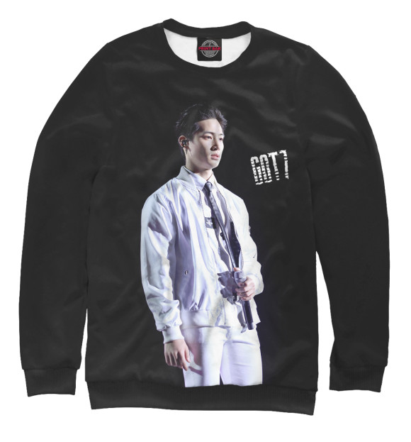 Мужской свитшот с изображением GOT7 JB цвета Белый
