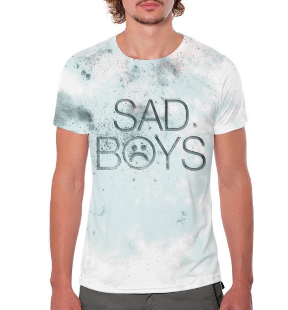 Мужская футболка с изображением Sad Boys цвета Белый