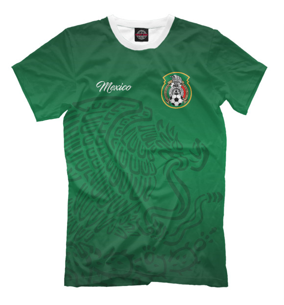 Мужская футболка с изображением Мексика цвета Темно-зеленый