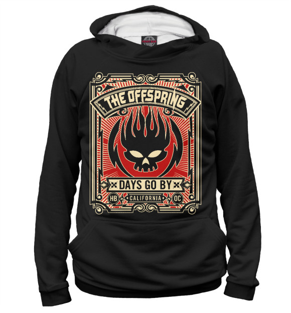 Женское худи с изображением The Offspring цвета Белый