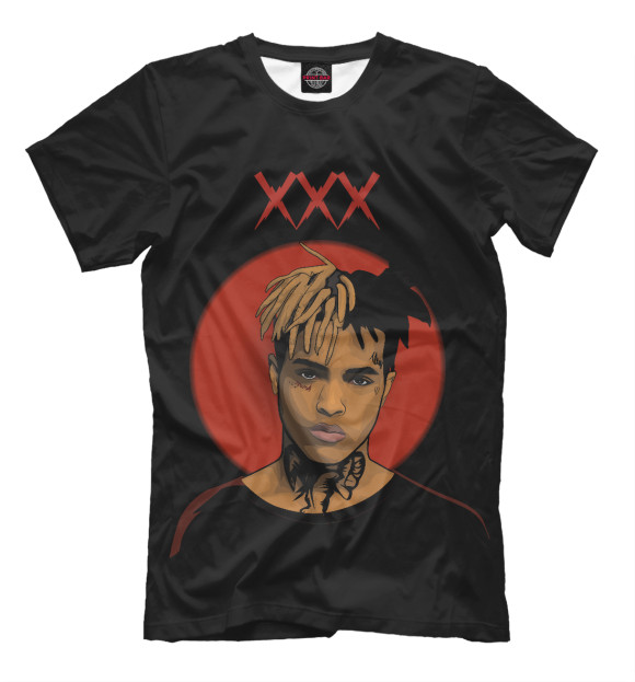 Мужская футболка с изображением XXXTentacion цвета Черный