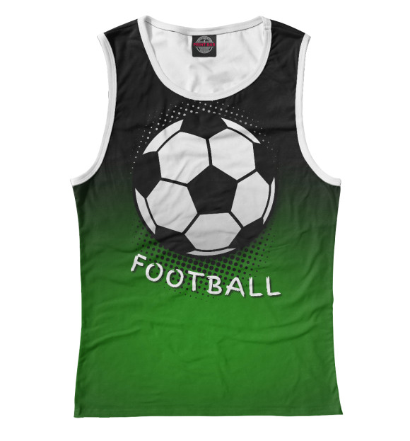 Женская майка с изображением Football цвета Белый