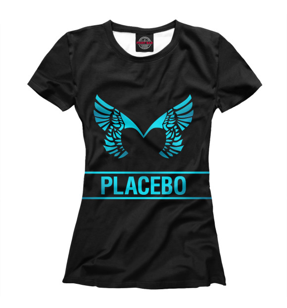 Футболка для девочек с изображением Placebo цвета Белый