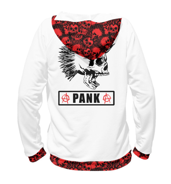 Женское худи с изображением Punks not dead цвета Белый