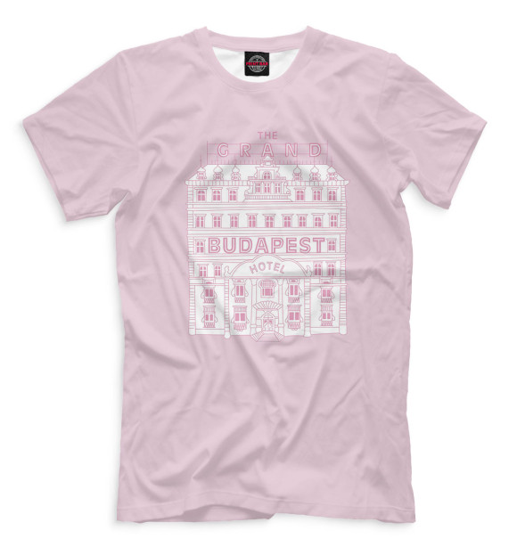 Мужская футболка с изображением The Grand Budapest Hotel цвета Белый