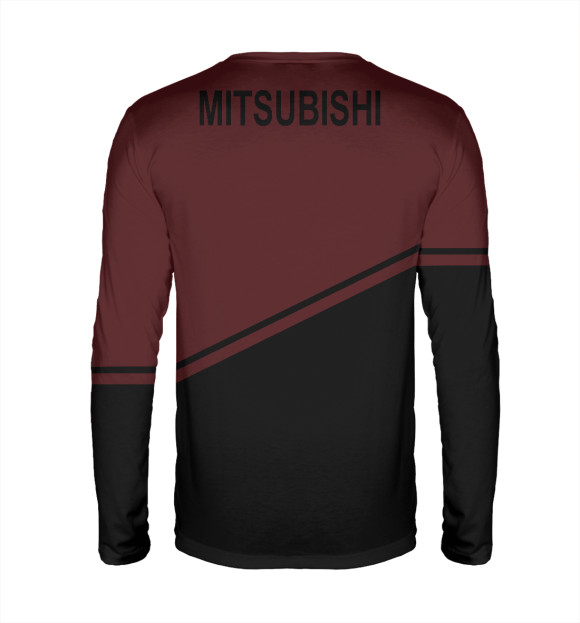 Мужской лонгслив с изображением Mitsubishi цвета Белый