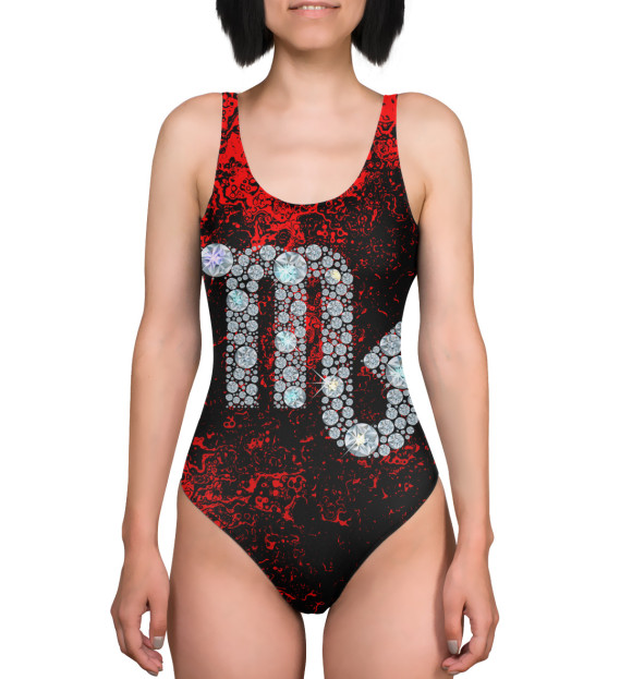 Купальник-боди с изображением Скорпион цвета 