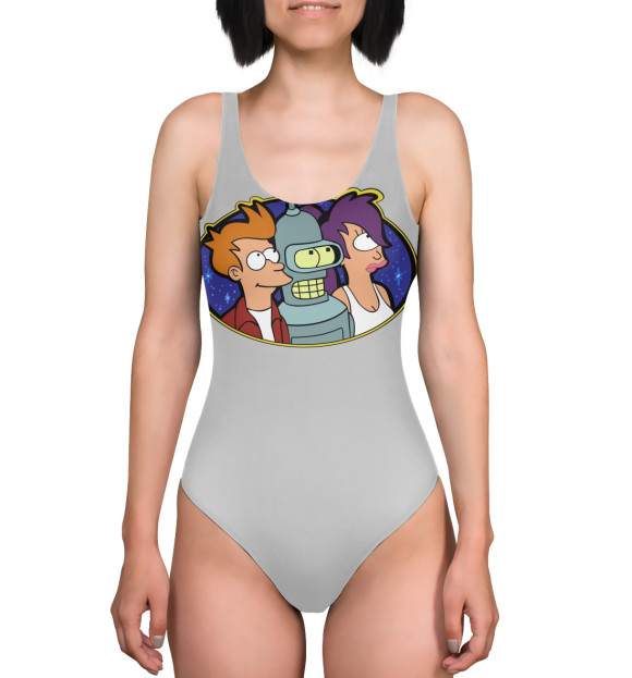 Купальник-боди с изображением Футурама цвета 