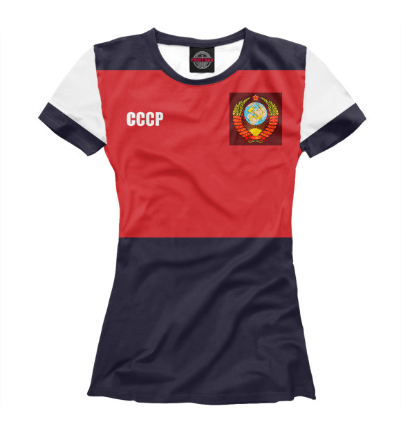 Футболка для девочек с изображением Олимпийка СССР цвета Белый