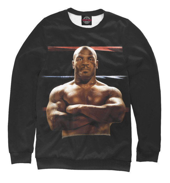 Мужской свитшот с изображением Mike Tyson цвета Белый
