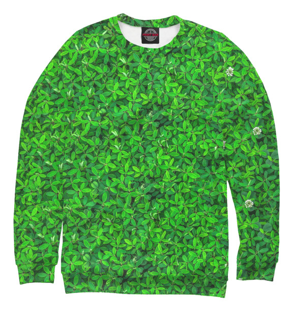 Свитшот для девочек с изображением Трава цвета Белый