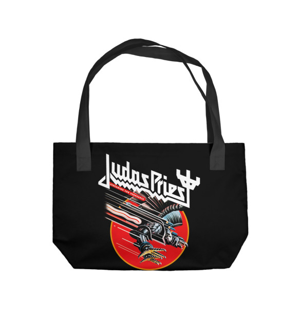 Пляжная сумка с изображением Judas Priest цвета 