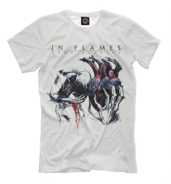 Мужская футболка с изображением In Flames цвета Бежевый