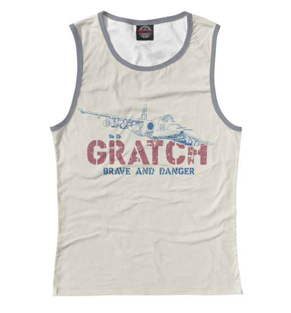 Майка для девочки с изображением Су - 25 Грач цвета Белый