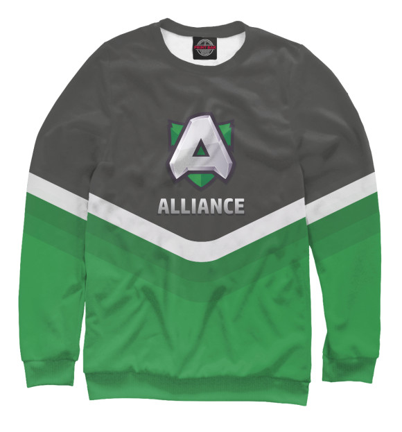Мужской свитшот с изображением Alliance Team цвета Белый