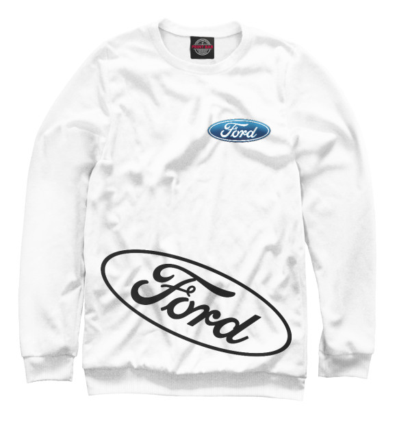 Мужской свитшот с изображением Ford цвета Белый