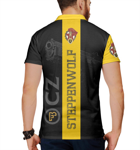 

Поло Print Bar, Белый, Steepenwolf