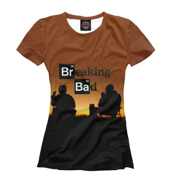 Женская футболка с изображением Breaking bad цвета Белый