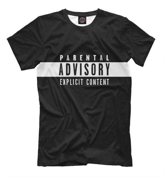 Мужская футболка с изображением Explict Content цвета Белый