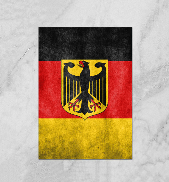 Плакат с изображением Флаг Германии цвета Белый