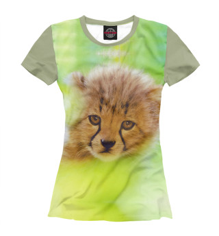 Женская футболка Котенок гепарда