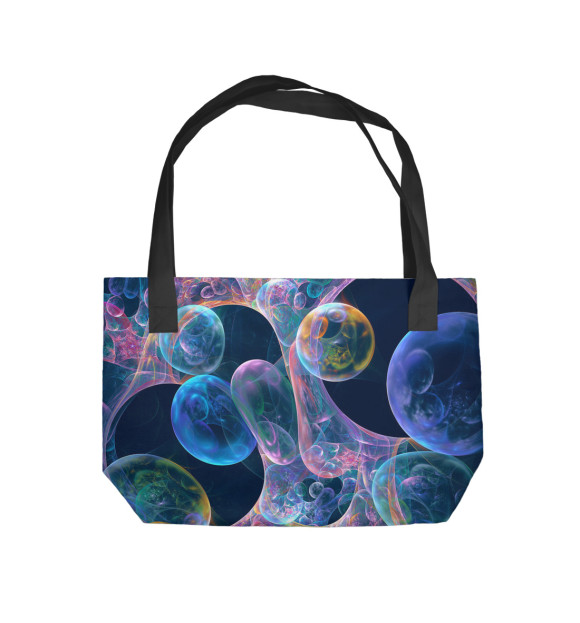 Пляжная сумка с изображением Psystetic цвета 