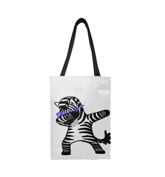 Сумка-шоппер с изображением zebra dab цвета 
