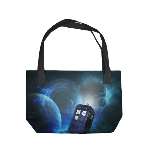 Пляжная сумка с изображением Тардис цвета 