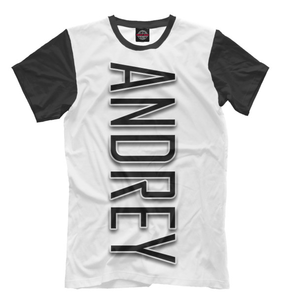 Мужская футболка с изображением Andrey-black цвета Молочно-белый