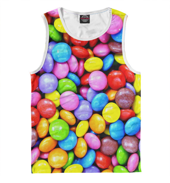 Майка для мальчика с изображением Candy color цвета Белый