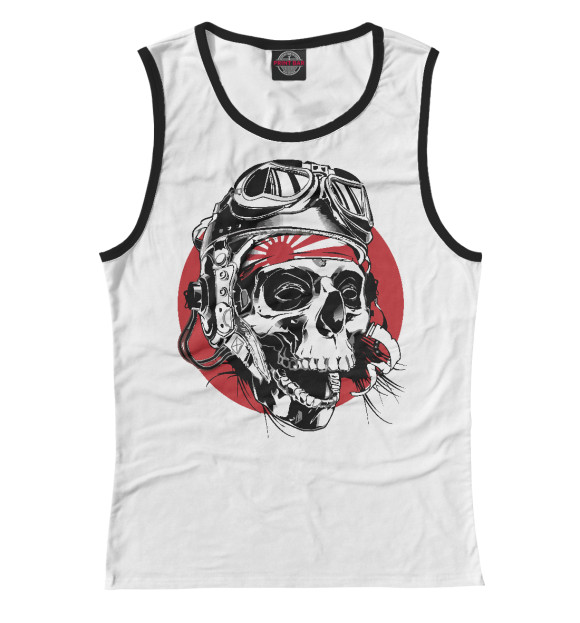 Женская майка с изображением Камикадзе цвета Белый