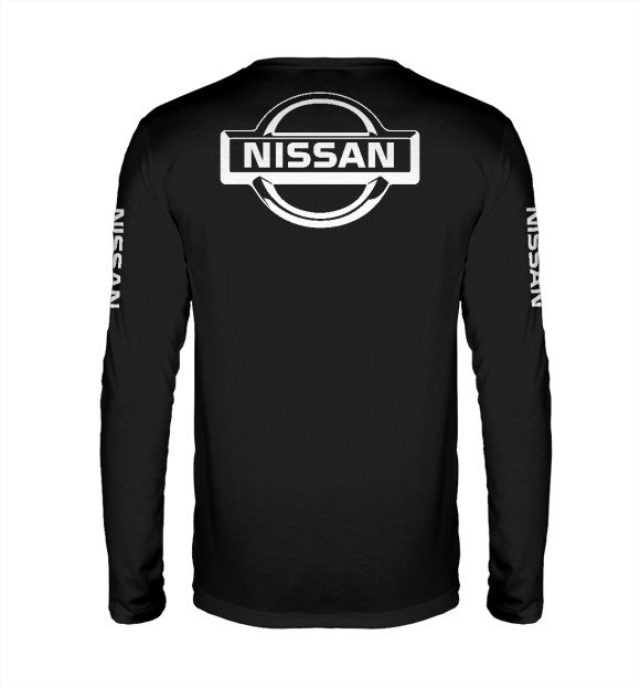 Мужской лонгслив с изображением Nissan цвета Белый