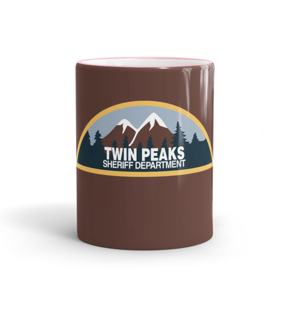 Кружка с изображением Twin Peaks Sheriff Department цвета розовый