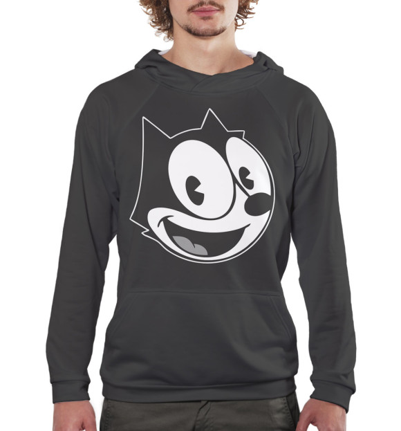 Мужское худи с изображением Феликс цвета Белый