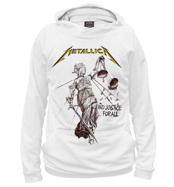 Женское худи с изображением Metallica цвета Белый