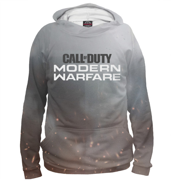 Мужское худи с изображением Call of Duty: Modern Warfare 2019 цвета Белый