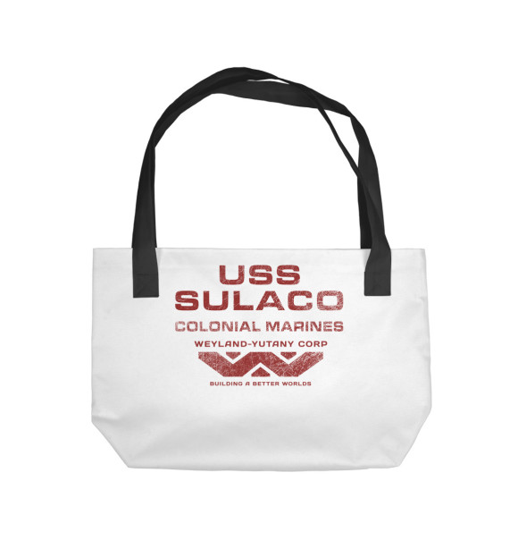 Пляжная сумка с изображением Sulaco цвета 