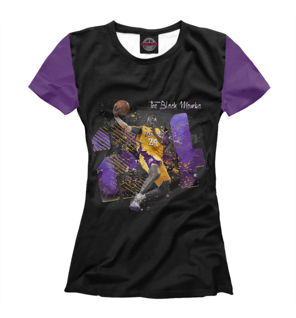 Футболка для девочек с изображением Kobe цвета Белый