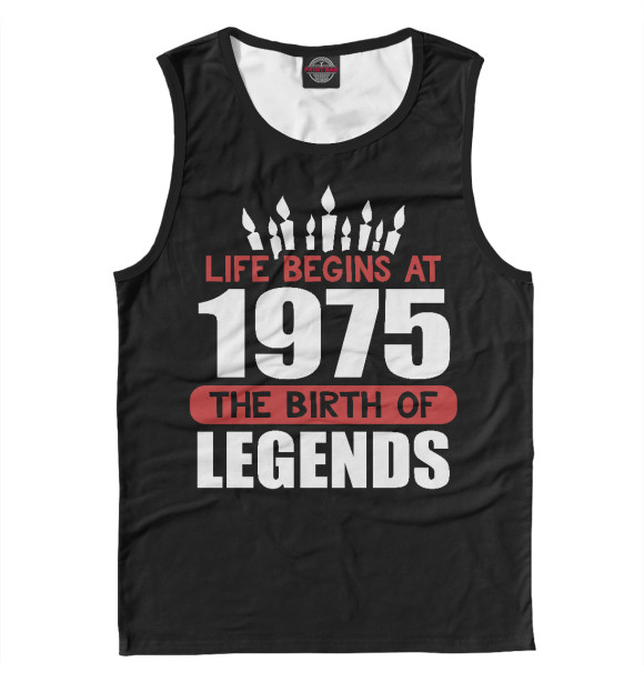 Майка для мальчика с изображением 1975 - рождение легенды цвета Белый