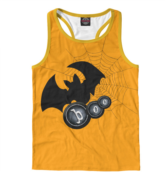 Мужская майка-борцовка с изображением Хэллоуин цвета Белый