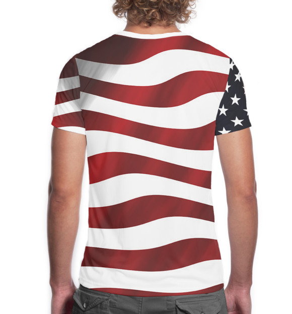 Мужская футболка с изображением США цвета Белый