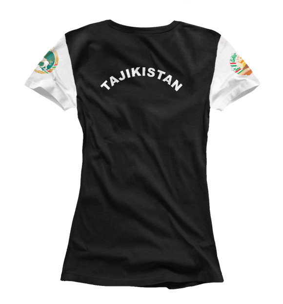 Футболка для девочек с изображением Tajikistan цвета Белый