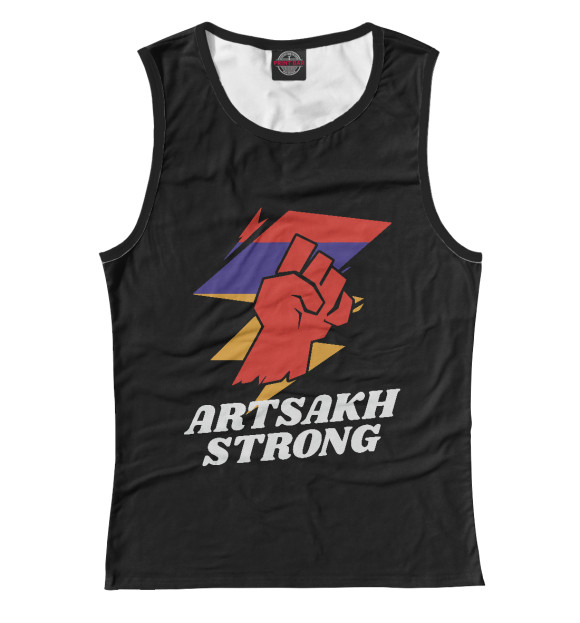 Майка для девочки с изображением Artsakh Strong цвета Белый